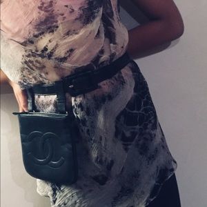 CHANEL Vintage Belt with Zippered Bag
